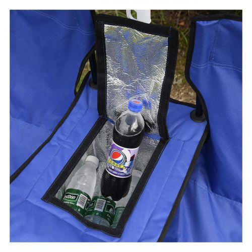  Sport COSTWAY Portable Folding Picnic Double Chair W/Umbrella Table Cooler Beach Camping Chair