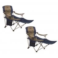 Sport Kamp-Rite Outdoor Folding Tailgating Camping Chair Detachable Footrest (2 Pack)