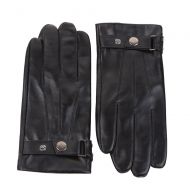 Sport Gloves Fly Mens Autumn/Winter Leather Motorcycle Gloves Wool Lining, Adjustable Wrist Buckle