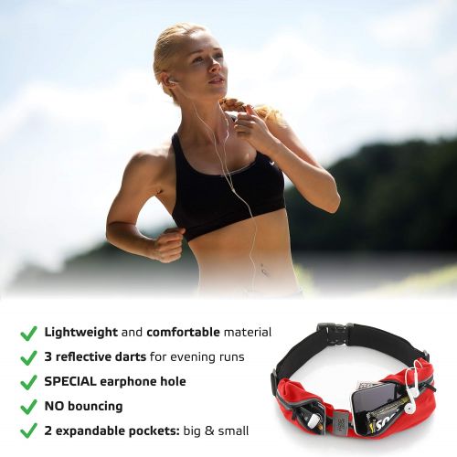  [아마존 핫딜]  [아마존핫딜]Sport2people Sport2People Running Belt USA Patented - Hands-Free Workout Fanny Pack - iPhone X 6 7 8 Plus Buddy Pouch for Runners - Freerunning Reflective Waist Pack Phone Holder - Fitness Gear