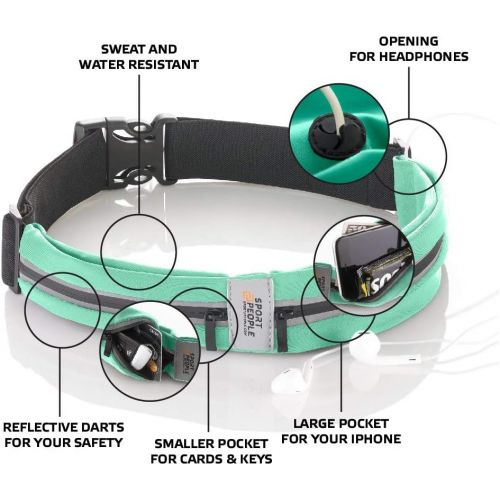  [아마존 핫딜] [아마존핫딜]Sport2people sport2people Running Belt USA Patented - Hands-Free Workout Fanny Pack - iPhone X 6 7 8 Plus Buddy Pouch for Runners - Freerunning Reflective Waist Pack Phone Holder - Fitness Gear