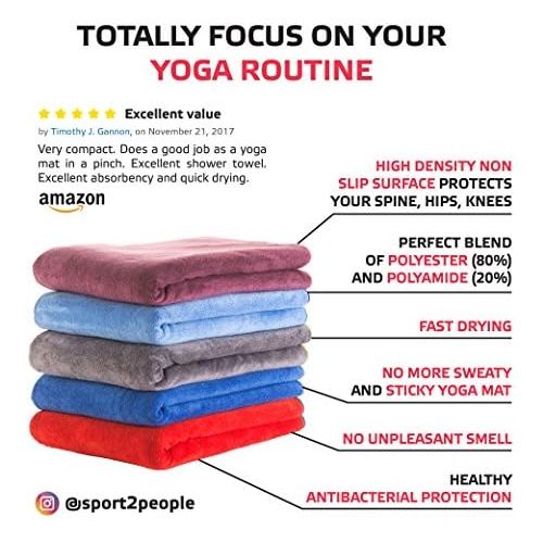  [아마존베스트]Sport2People Fitness Microfibre Towel  Quick Drying Sports Towel for Yoga & Sports  Travel Towel for Travel and Camping  Very Absorbent & Lightweight Microfibre Bath Towel Sauna