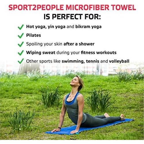  [아마존베스트]Sport2People Fitness Microfibre Towel  Quick Drying Sports Towel for Yoga & Sports  Travel Towel for Travel and Camping  Very Absorbent & Lightweight Microfibre Bath Towel Sauna