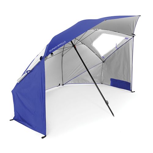 스킬즈 SKLZ Super-Brella Maximum Protection Portable Canopy Shelter Umbrella, Blue