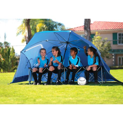 스킬즈 SKLZ Super-Brella Maximum Protection Portable Canopy Shelter Umbrella, Blue