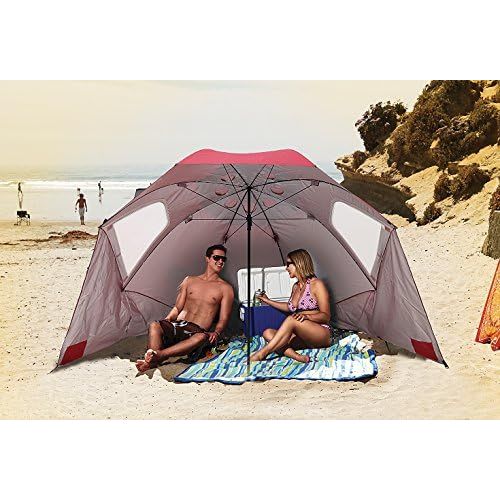  Sport-Brella XL Vented SPF 50+ Sun and Rain Canopy Umbrella for Beach and Sports Events (9-Foot)