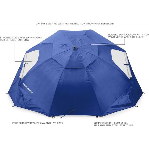  Sport-Brella XL Vented SPF 50+ Sun and Rain Canopy Umbrella for Beach and Sports Events (9-Foot)