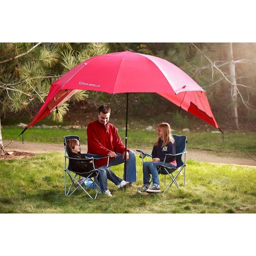  Sport-Brella Super-Brella SPF 50+ Sun and Rain Canopy Umbrella for Beach and Sports Events (8-Foot, Blue)