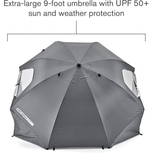  Sport-Brella Premiere XL UPF 50+ Umbrella Shelter for Sun and Rain Protection (9-Foot)