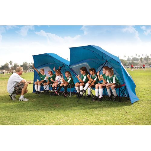  Sport-Brella Super-Brella SPF 50+ Sun and Rain Canopy Umbrella for Beach and Sports Events (8-Foot, Blue)