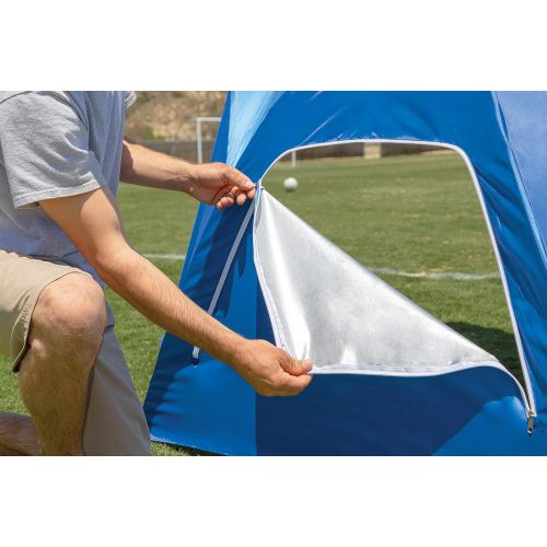  Sport-Brella Ultra SPF 50+ Angled Shade Canopy Umbrella for Optimum Sight Lines at Sports Events (8-Foot)