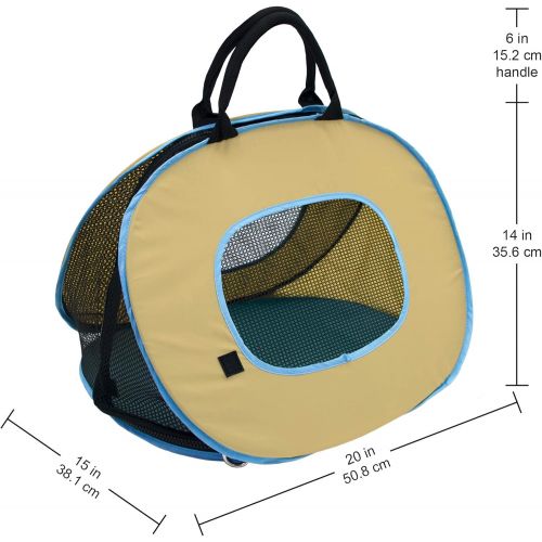  SportPet Designs Cat Carrier With Zipper Lock- Foldable Travel Cat Carrier