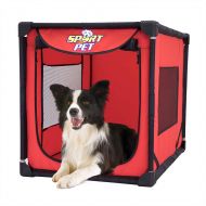 SportPet Designs Large Portable Kennel- Indoor & Outdoor Crate for Pets