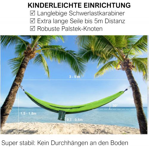  Besuchen Sie den Sportastisch-Store SPORTATSISCH Ultraleichte Hangematte Outdoor Cozy Dozy“ fuer Reise Camping Trekking Strand bis 300kg, Atmungsaktiv & Schnelltrocknend Fallschirm Nylon, bis zu 3 Jahren Garantie fuer