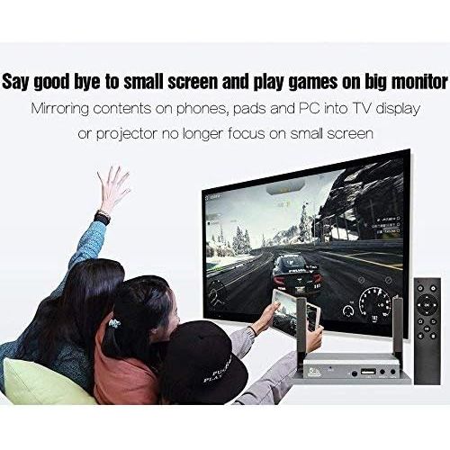  Sporthomer 5G HomeCar WiFi Mirabox Mirrorlink Box for IOS10 IOS11 AirPlay Android OS Miracast Allshare Cast Screen Mirroring with RCA(CVBS) and HDMI Output (Gray