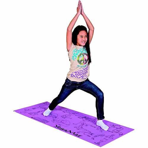  Sportime Youth Yoga Mat with Pose Images, 24 x 68