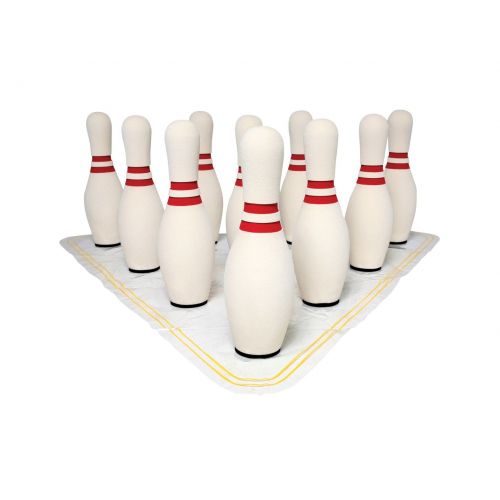  Sportime UltraFoam Bowling Pin Set with Set up Mat - 15 Inch