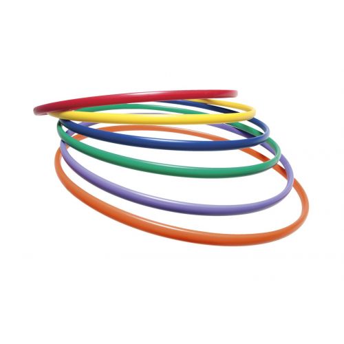  Sportime UltraHoops Strong and Controllable No-Kink PE Hoops - 36 inch - Set of 6 - Assorted Colors