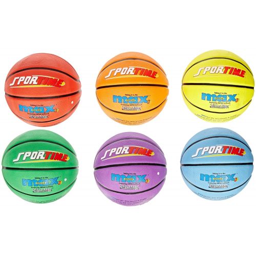  SportimeMax Junior Basketballs, 27 Inches, Multiple Colors, Set of 6