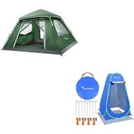 Sportneer Camping Tent for 2-3 People Instant Tents Waterproof and Sportneer Pop Up Camping Privacy Tent