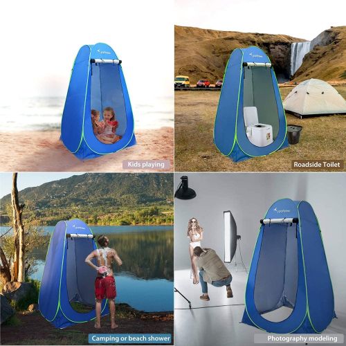  Sportneer Pop Up Pod Changing Shower Tent with Solar Shower Bag Bundle for Camping Beach Swimming Traveling Hiking