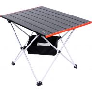 Camping Table, Sportneer Beach Table with Mesh Storage Bag Camp Tables That Fold Up Lightweight Folding Camping Table Aluminum Table to for Camping Picnic Backpacking Beach BBQ (La