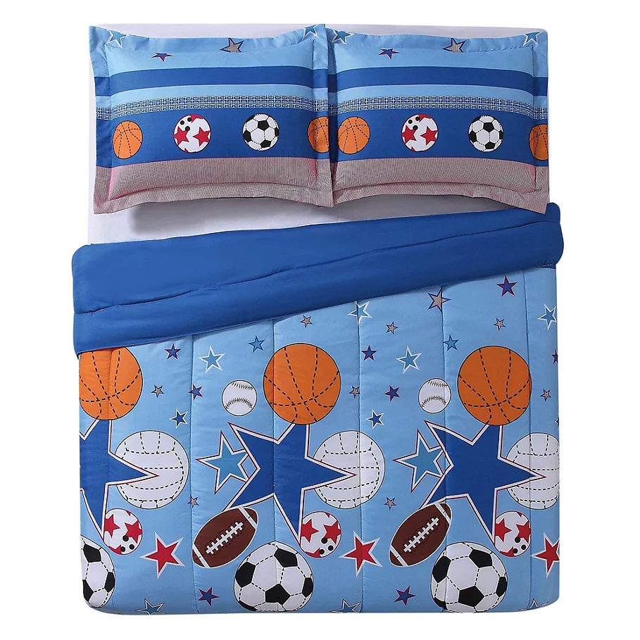  Sports and Stars Comforter Set in Blue