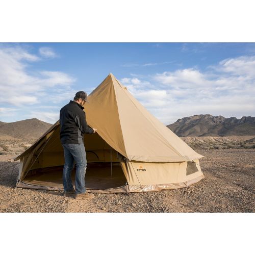  TETON Sports TETON SPORTS Sierra 12 Canvas Tent; Waterproof Bell Tent for Family Camping in All Seasons; 6-10 Person Tent