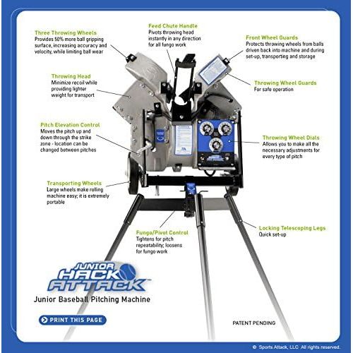  Junior Hack Attack Softball Pitching Machine by Sports Attack