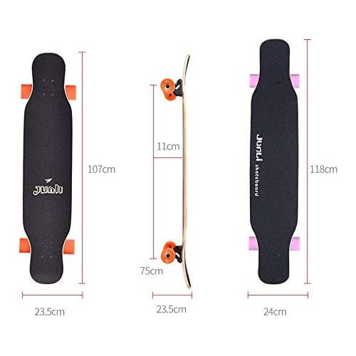  Sports Equipment Four-Wheeled Balance Scooter, Male and Female Adult Road Skateboard Brush Street Dance Longboard, Maple Skateboard Suitable for Beginners, Teenagers, Adults ZDDAB