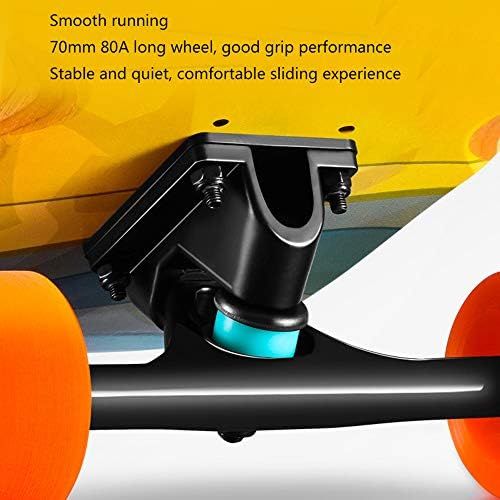  Sports Equipment Four-Wheeled Balance Scooter, Male and Female Adult Road Skateboard Brush Street Dance Longboard, Maple Skateboard Suitable for Beginners, Teenagers, Adults ZDDAB