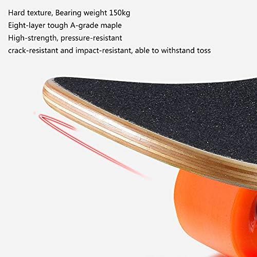  Sports Equipment Four-Wheeled Balance Scooter, Male and Female Adult Road Skateboard Brush Street Dance Longboard, Maple Skateboard Suitable for Beginners, Teenagers, Adults ZDDAB