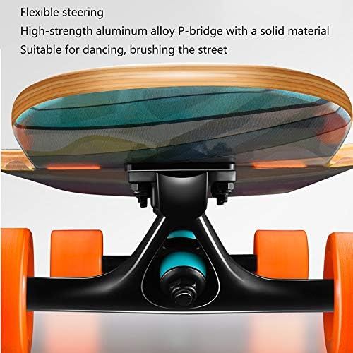  Sports Equipment Four-Wheeled Balance Scooter, Male and Female Adult Road Skateboard Brush Street Dance Longboard, Maple Skateboard Suitable for Beginners, Teenagers, Adults ZDDAB