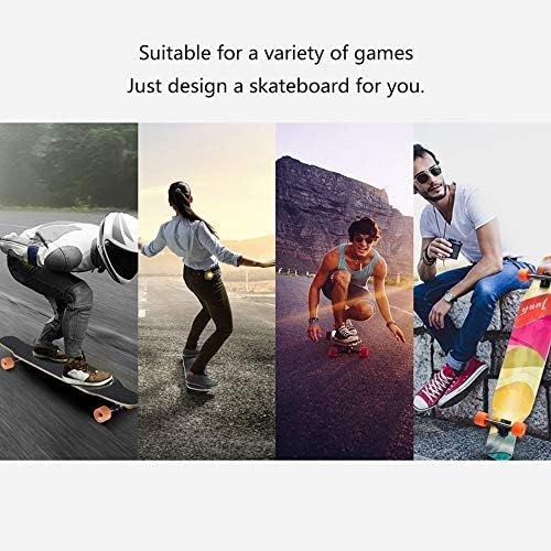  Sports Equipment Four-Wheeled Balance Scooter, Male and Female Adult Road Skateboard Brush Street Dance Longboard, Maple Skateboard Suitable for Beginners, Teenagers, Adults ZDDAB