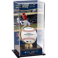 Sports Memorabilia Mike Trout Los Angeles Angels 2019 AL MVP Gold Glove Baseball Free Standing Display Cases with image ''Case Only''