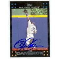 Autograph Warehouse 74966 Mike Cameron Autographed Baseball Card San Diego Padres 2007 Topps No .306 Gold Glove Winner