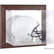 Sports Memorabilia Louisville Cardinals Brown Framed Logo Wall-Mountable Helmet Display Case - College Football Helmet Logo Display Cases