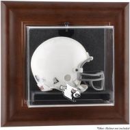 Sports Memorabilia Louisville Cardinals Brown Framed Logo Wall-Mountable Mini Helmet Display Case - College Mini Helmet Logo Display Cases