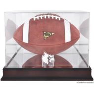 Sports Memorabilia Louisville Cardinals Mahogany Base Logo Football Display Case with Mirror Back - College Football Logo Display Cases