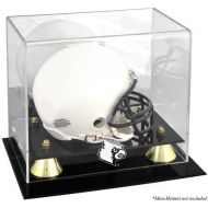 Sports Memorabilia Louisville Cardinals Golden Classic Logo Mini Helmet - College Mini Helmet Free Standing Display Cases