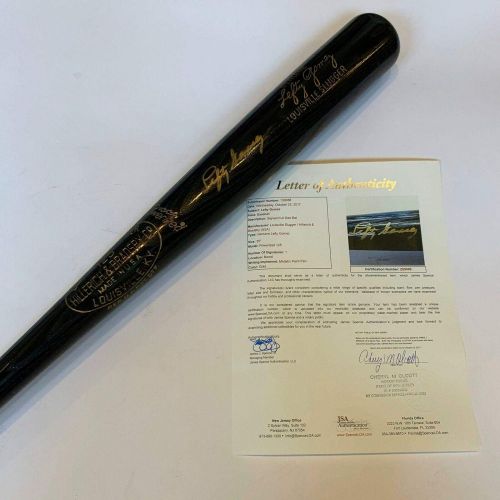  Sports Memorabilia Rare Lefty Gomez Signed Louisville Slugger Game Model Bat With JSA COA - Autographed MLB Bats