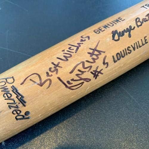  Sports Memorabilia 1980 George Brett Signed Game Used Louisville Slugger Baseball Bat MEARS COA - Autographed MLB Bats