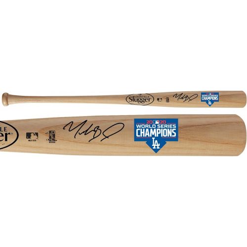  Sports Memorabilia Mookie Betts Los Angeles Dodgers 2020 MLB World Series Champions Autographed Louisville Slugger Champions Logo Bat - Autographed MLB Bats