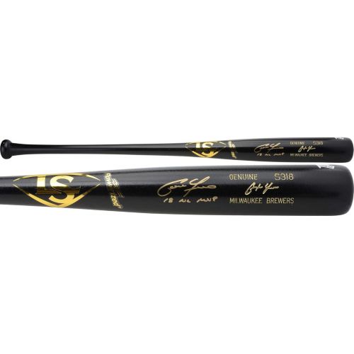  Sports Memorabilia Christian Yelich Milwaukee Brewers Autographed Louisville Slugger Game Model Bat with18 NL MVP Inscription - Autographed MLB Bats