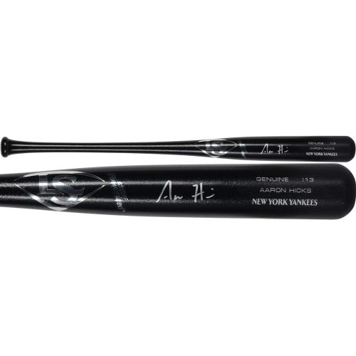  Sports Memorabilia Aaron Hicks New York Yankees Autographed Louisville Slugger Game Model Bat - Autographed MLB Bats