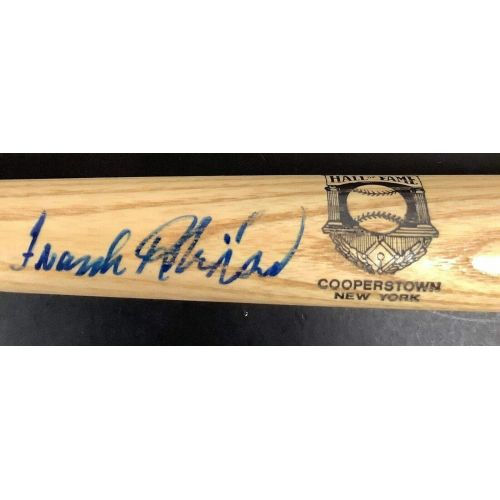  Sports Memorabilia Frank Robinson Signed Baseball Mini Bat HOF Logo 16 Autograph Slugger JSA - Autographed MLB Bats