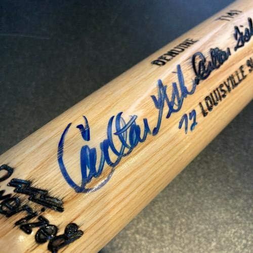  Sports Memorabilia Carlton Fisk Signed Louisville Slugger Game Model Baseball Bat JSA COA - Autographed MLB Bats