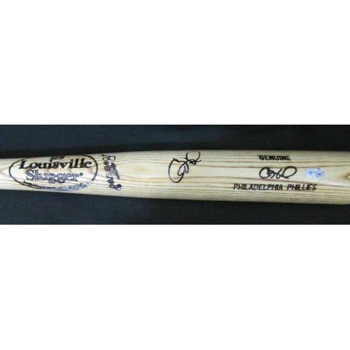  Sports Memorabilia Cole Hamels Phillies Signed GAME READY Louisville Slugger Bat MLB 134182 - Autographed MLB Bats