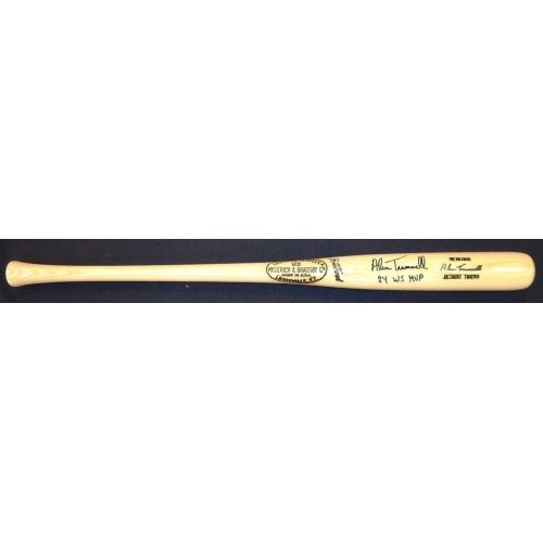  Sports Memorabilia Alan Trammell Autographed Game Model Louisville Slugger Bat Inscribed84 WS MVP - Autographed MLB Bats