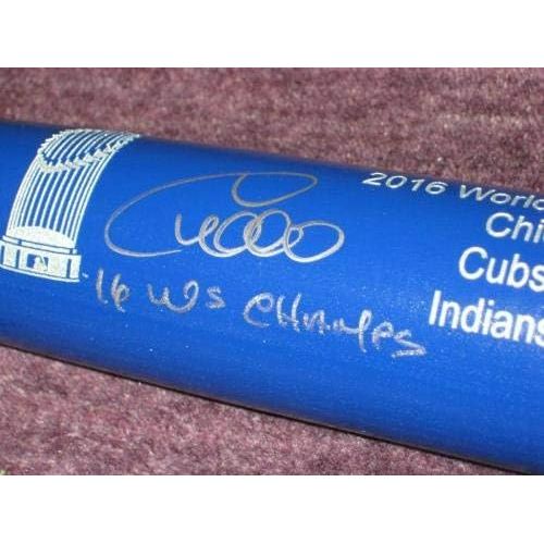  Sports Memorabilia WILLSON CONTRERAS Signed Louisville Slugger 2016 WS BAT w/ Beckett COA & Insc - Autographed MLB Bats